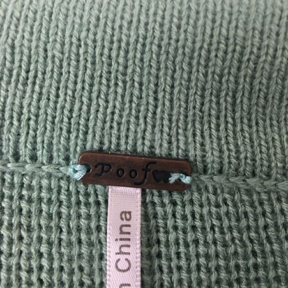 #118  POOF SAGE GREEN CROPPED SWEATER - Picture 3 of 4